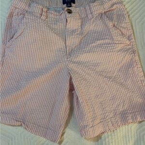 NOT FOR SALE 
Crown & Ivy Boys Pink and White Seersucker Shorts